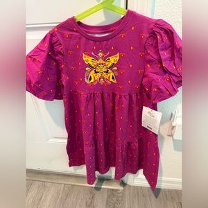 Disney Magenta Kids Blouse with Butterfly Design